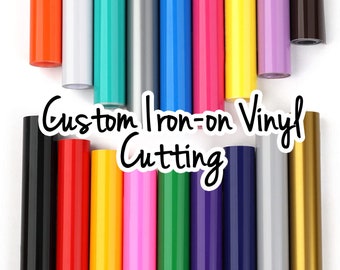 Custom Iron-on (HTV) Vinyl - Glitter, Holographic Rainbow and Solid color