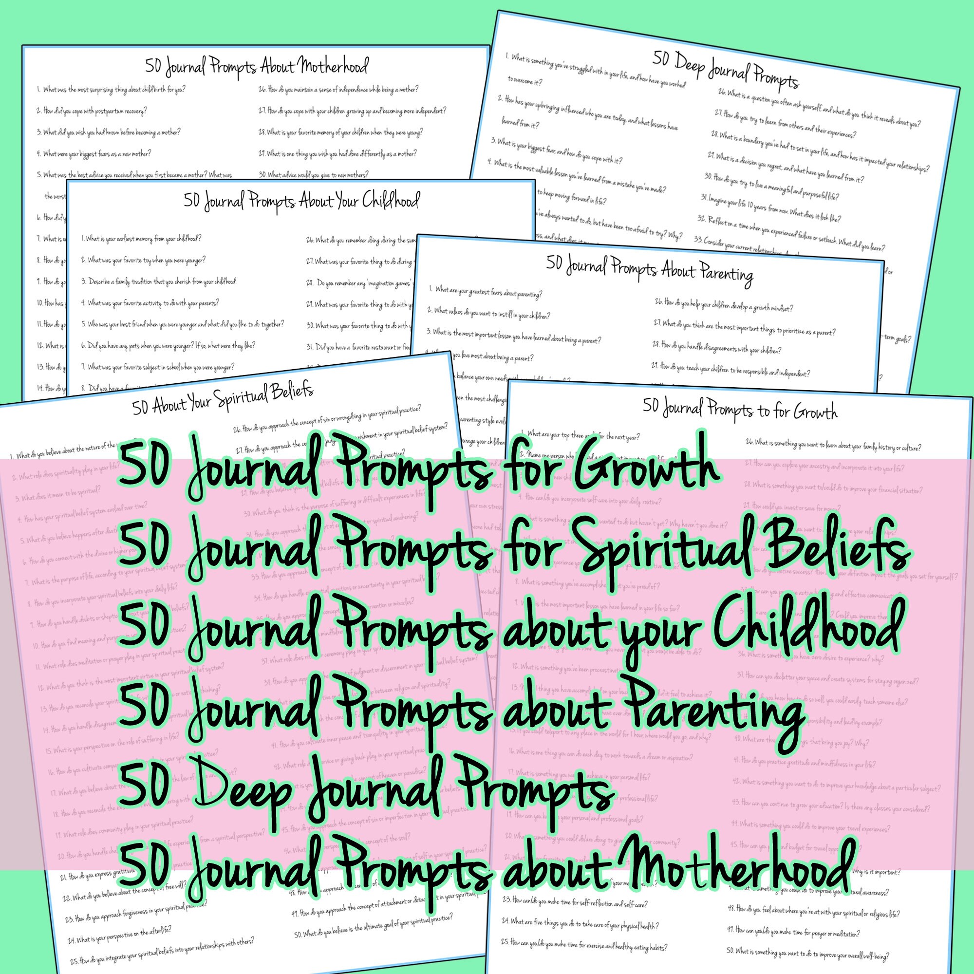 300 Journal Prompts for Mama - Etsy