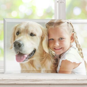 Glazen fotolijst, doorzichtige glazen lijst, cadeau familieportret, cadeau familiefoto