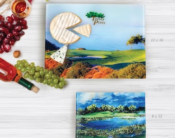 Custom Photo Glass Cutting Board ~ Personalized Charcuterie Board ~ Custom Photo Kitchen Decor ~ Unique Gift from Daughter ~ Home Kitchen