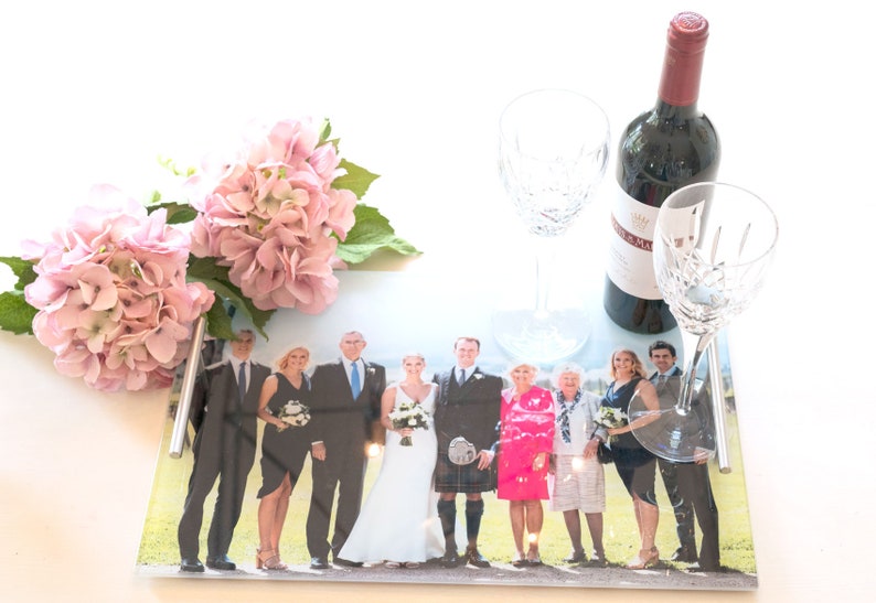 Custom Serving Tray Photo Bar Tray Personalized Glass Etsy