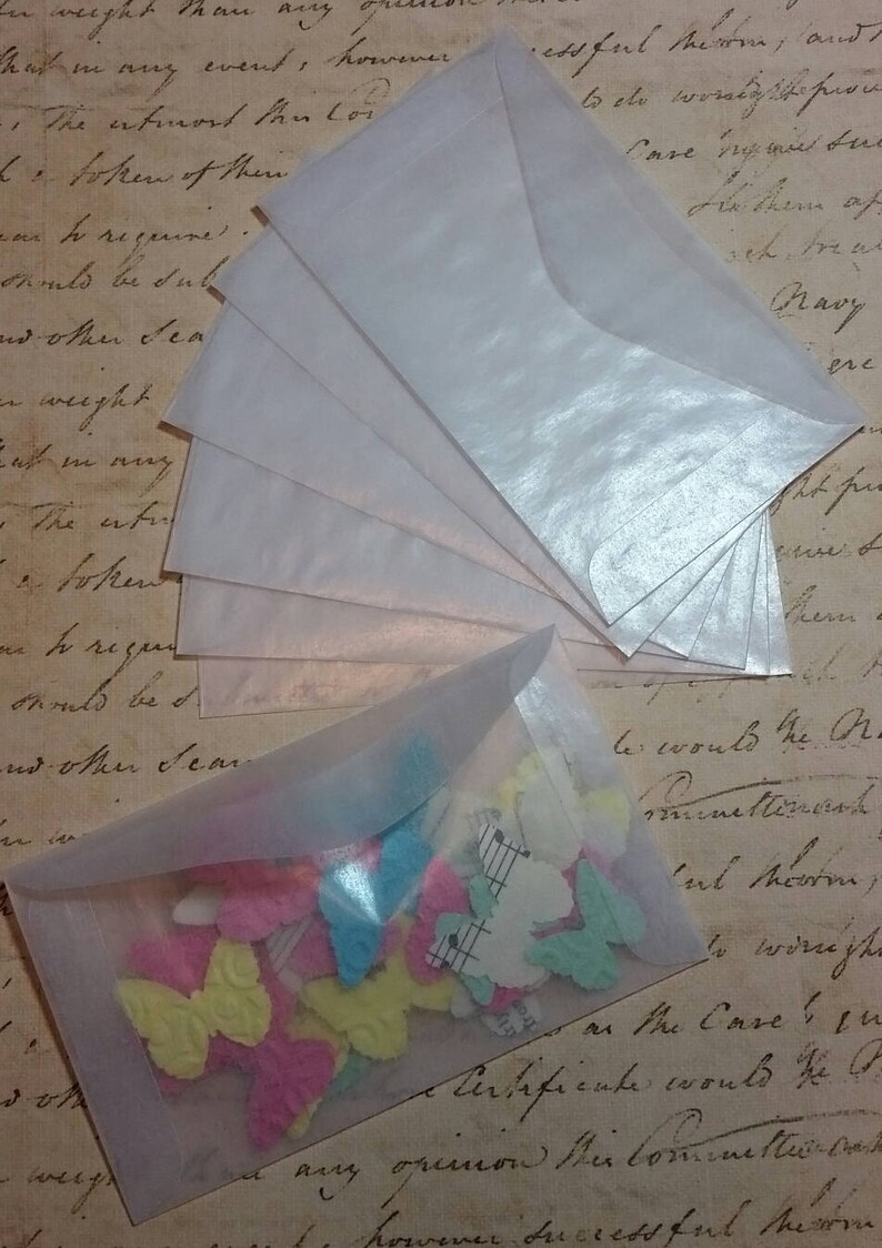 Glassine Envelopes 2 1/2 X 4 1/4 Great for Use in Etsy