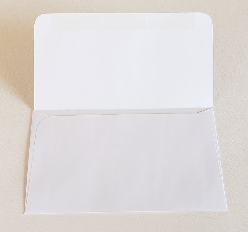 White Kraft Long Flap Envelopes horizontal Etsy