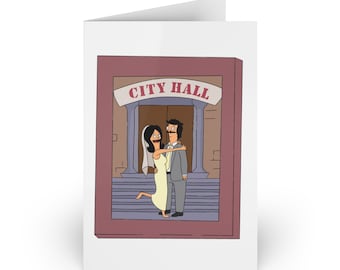 Bobs Burgers, Bob and Linda Belcher Wedding photo card, Anniversary Card, Wedding card, Valentines Day Card, Love card