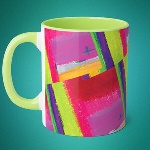 Mug, Colorful Abstract, Original  | 11 ounces, Microwave and Dishwasher Safe