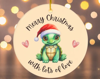 Christmas Ornament, Sea Turtle, Free Stickers with Purchase