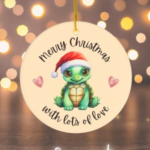 Christmas Ornament, Sea Turtle, Free Stickers with Purchase