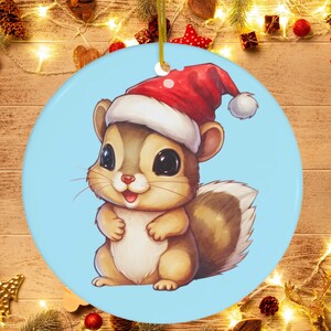 Christmas Ornament, Cute Baby Chipmunk, Free Stickers