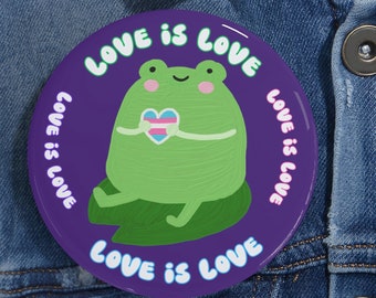 Frog Pin, Transgender, pride pin, pride frog, frog pride, buttons pins badges, lesbian pride, bisexual pride, pride gift box, valentine
