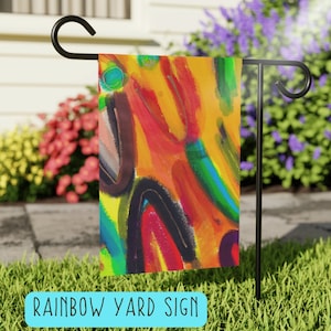 Original Rainbow Art Pride Flag, Garden Flag, Outdoor Decor, Gift for Home, Fall Flag, Banner, Gay Flag, LGQBT Flag, Banner