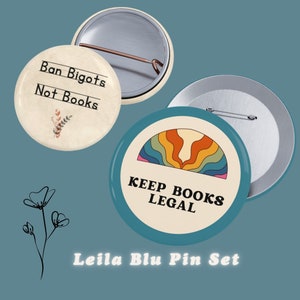 Bookish Gift Set, Gift for Book Lovers, 1, 3.5 Button, LGQBT Badge, Feminist, Gift Wrapping, Free Stickers and Art, Gift image 1