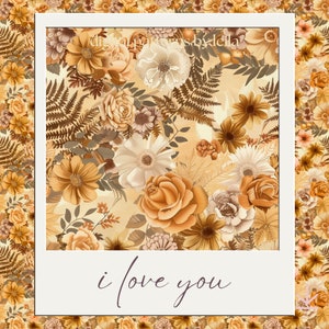 Bouquet automne automne, motif floral sans couture, motif vintage png, fichier floral assez transparent, minimal, Thanksgiving, décoration florale bohème 3