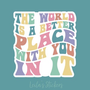 Inspirierender Aufkleber, psychische Gesundheit, Retro Aufkleber, lustiger Aufkleber, Cottagecore Aufkleber, positive Vibes, Briefpapier, Laptop Aufkleber