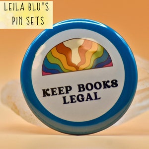 Bookish Gift Set, Gift for Book Lovers, 1, 3.5 Button, LGQBT Badge, Feminist, Gift Wrapping, Free Stickers and Art, Gift image 3