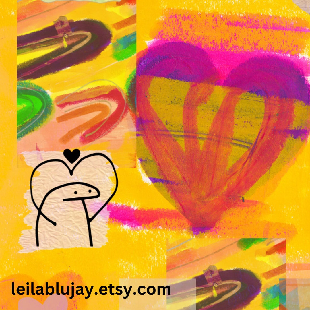 Adorable Original Collage Art, Framed Art, Colorful Mixed Media, Nursery, Children's Room Art