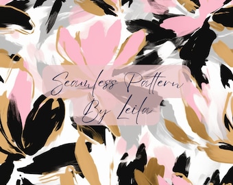 Seamless Magnolia File, Boho Seamless File, Floral Seamless, Spring Seamless File, Commercial Use, Magnolia Pattern for Fabric, Digital File