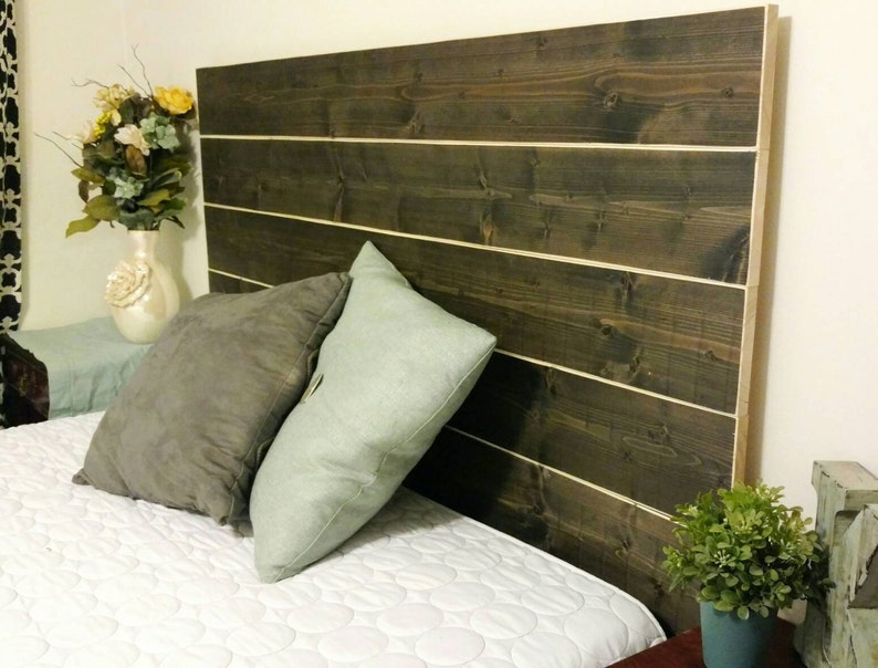 Rustic Wood Headboard Rounded/sanded Edge Twin Full Queen Etsy