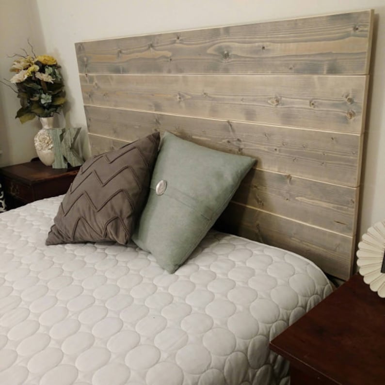 Rustic Wood Headboard Rounded/sanded Edge Twin Full Queen Etsy