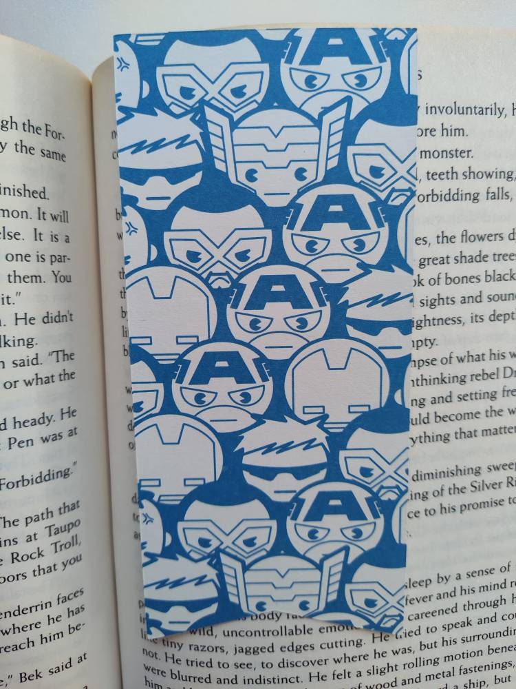 Reversible Marvel Super Hero Characters Print Paper Bookmarks | Etsy