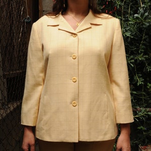 M L 90s Pendleton blazer / yellow windowpane button down boxy