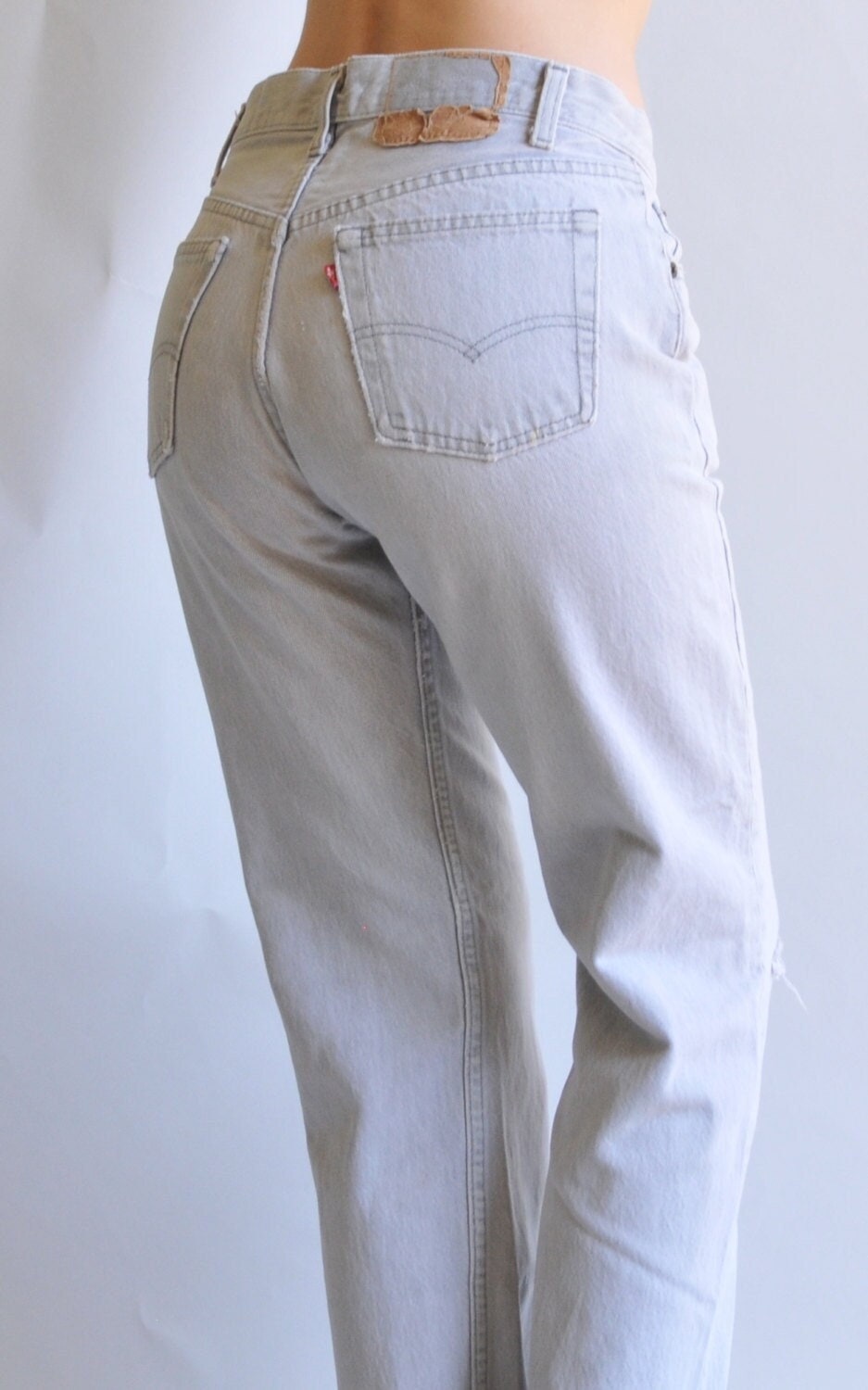 WASHED OUT Gray LEVI 501 28x30 / Faded 