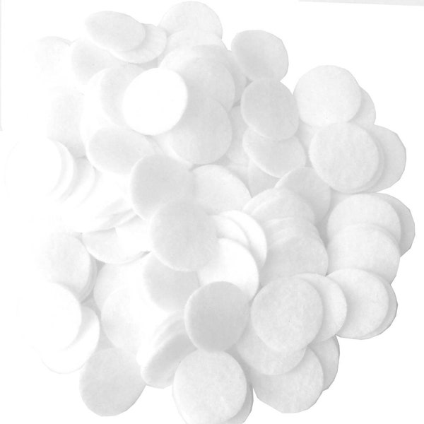 White Felt Circles (3/4 to 5 inch)