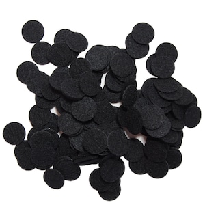 Black Stiff Felt Circles (3/4 inch to 5 inch)
