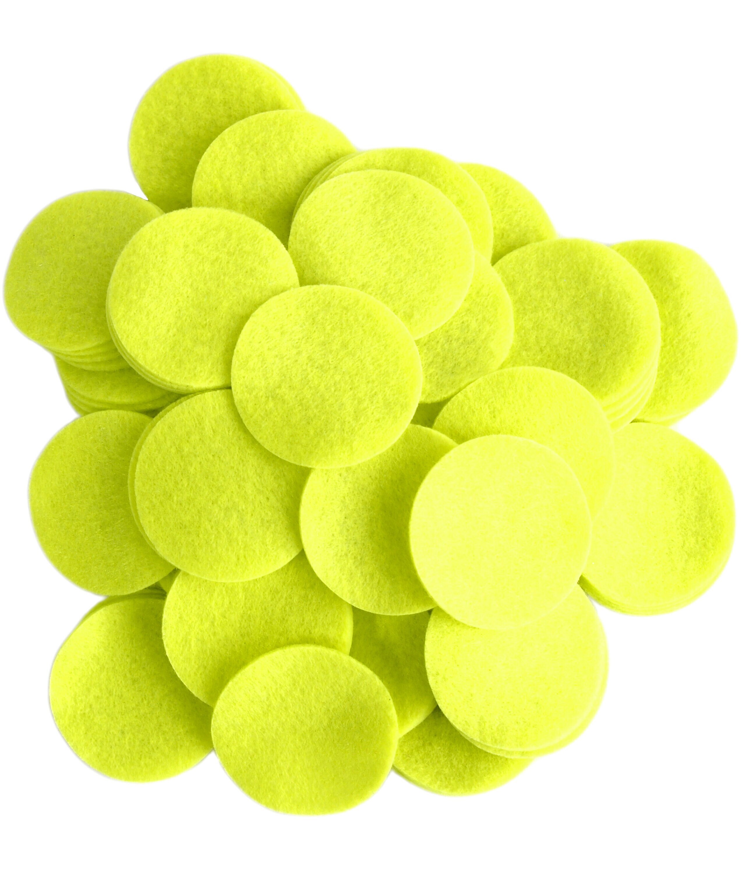 Neon Yellow Felt Circles 3/4 to 5 Inch Etsy