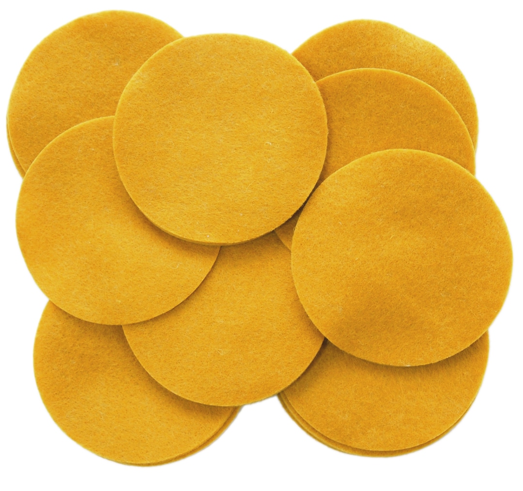 Mustard Yellow Felt Circles 3/4 to 5 Inch Etsy