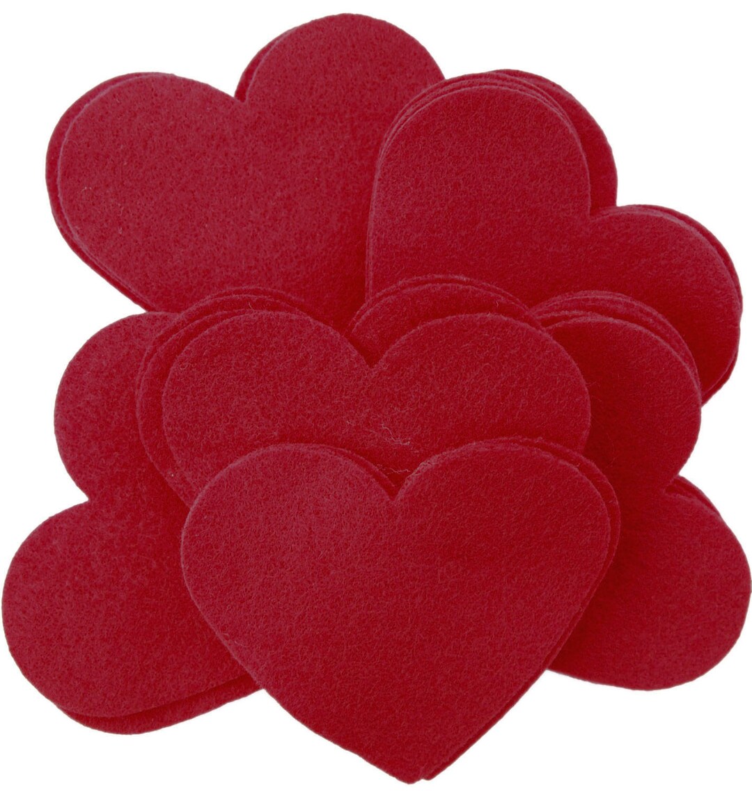 Playfully Ever After 3 Inch 28pc Felt Hearts Jamaica