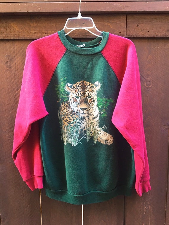 80s/90s Vintage Tiger Raglan Crewneck Pullover Swe