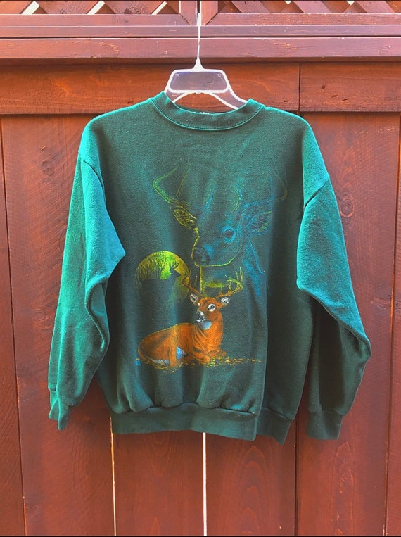 80s/90s Vintage Deer Raglan Crewneck Sweatshirt
