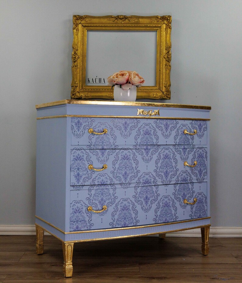 KACHA Dana Damask Redesign With Prima Decor Transfer Furniture Etsy