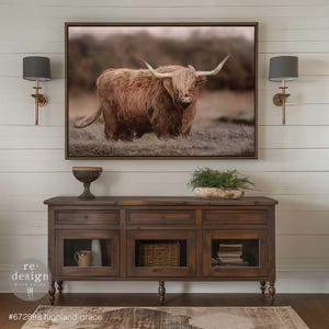 Highland Grace Cow NEW RELEASE A1 Decoupage Fiber Paper Redesign with Prima Furniture Crafting Embellishments