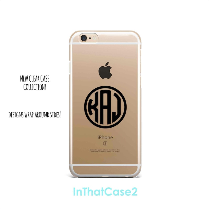 5019 clear case custom circle monogram customize etsyCases Iphone 6 Plus Iphone 6 Plus 6 Plus Case Custom Iphone Case Maker Iu Phone Case Fashion #3