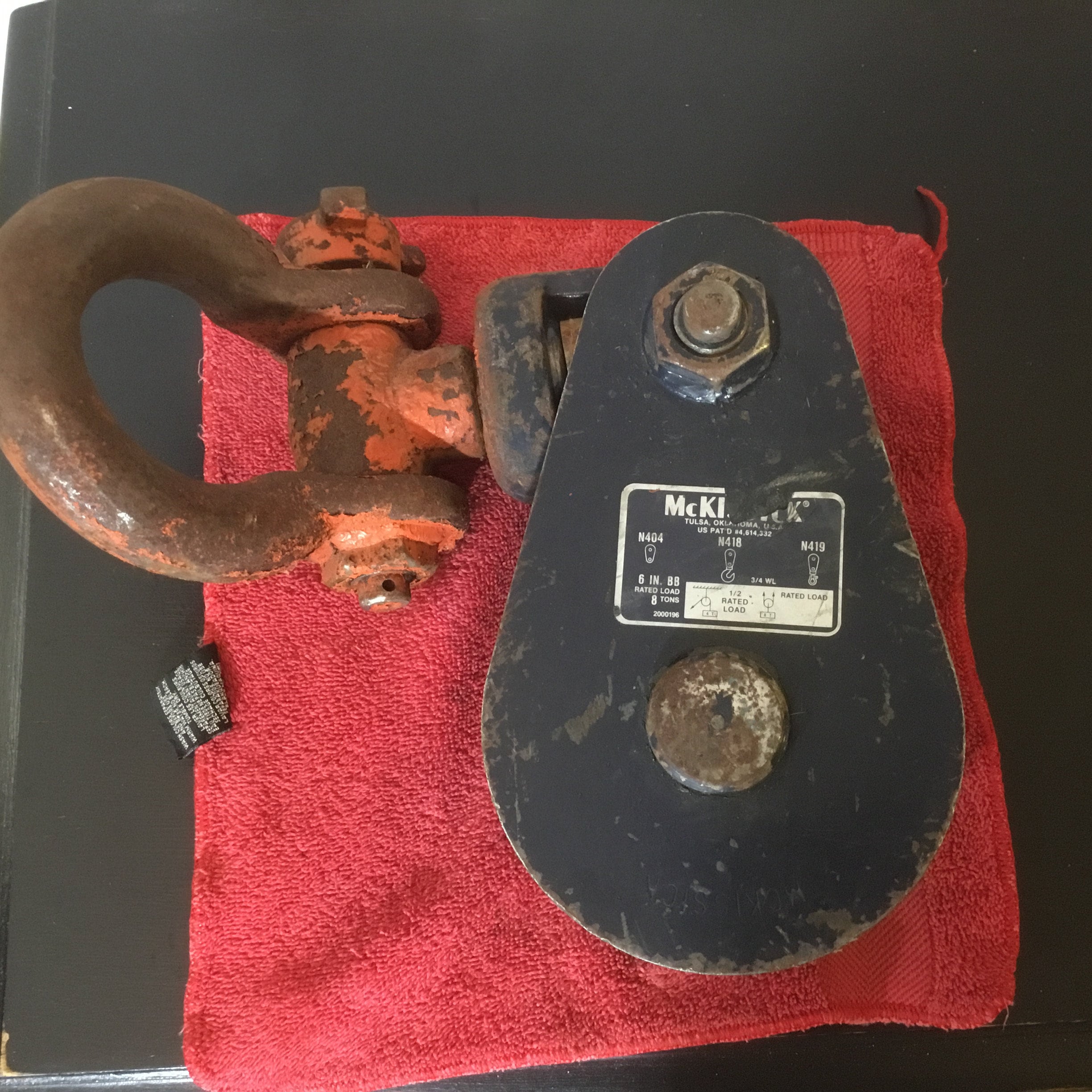 チューンド•タイゴング ハイオクターブ C#' 中古 Used Vintage Mckissick N419 8 Ton 6 Inch Snatch Block Pulley With