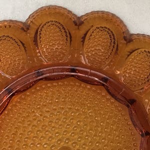 1960's Amber Carnival Glass Deviled Egg Plate Indiana Glass Company Serving Platter Hobnail Deviled Egg Platter Easter Egg Display image 4