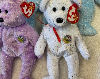 Lot Of Vintage TY 10 Year Anniversary 