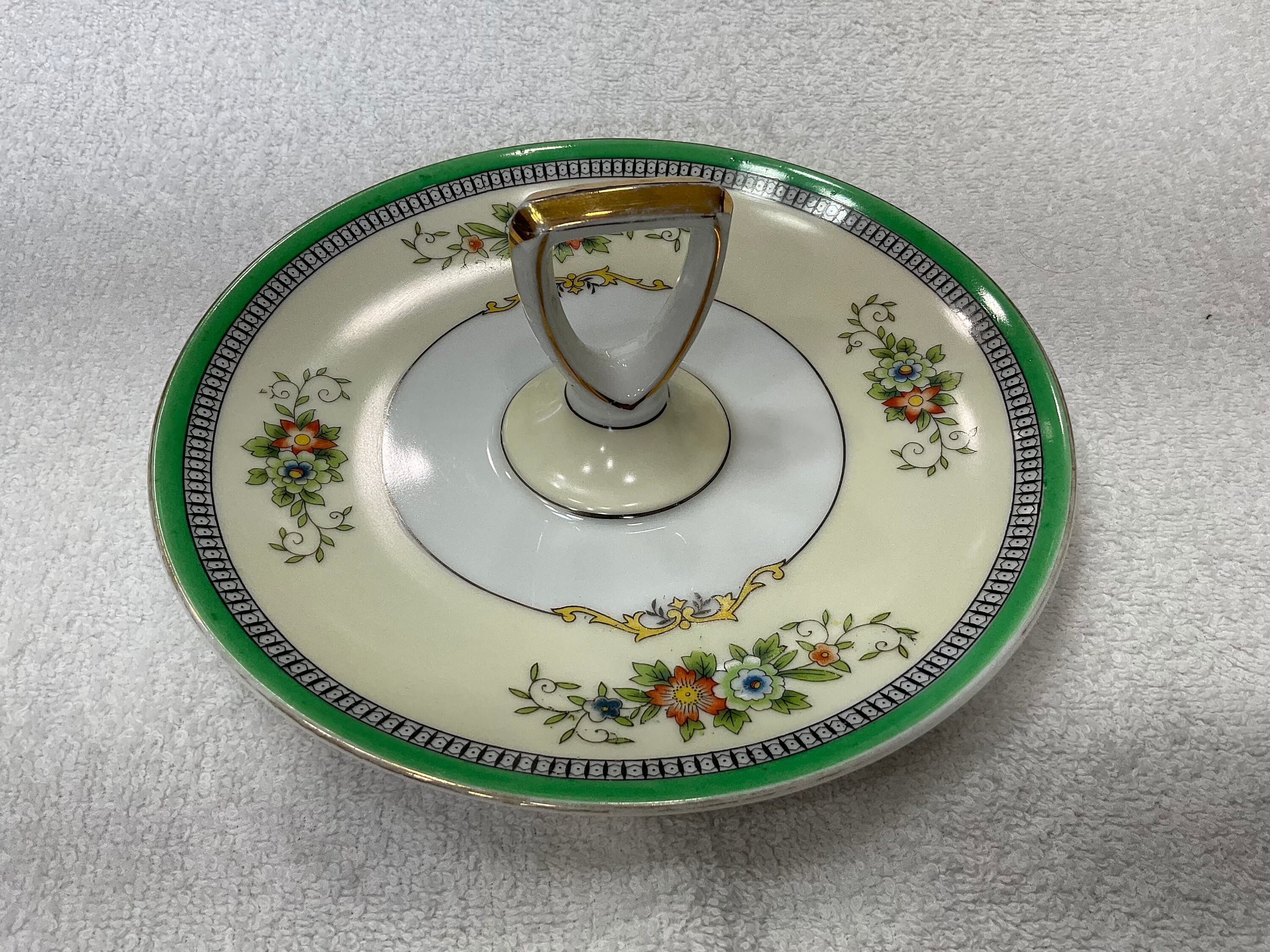 Noritake デザイン皿 1930's Japanese NORITAKE China ROSEARA Pattern Lemon Wedge Tea