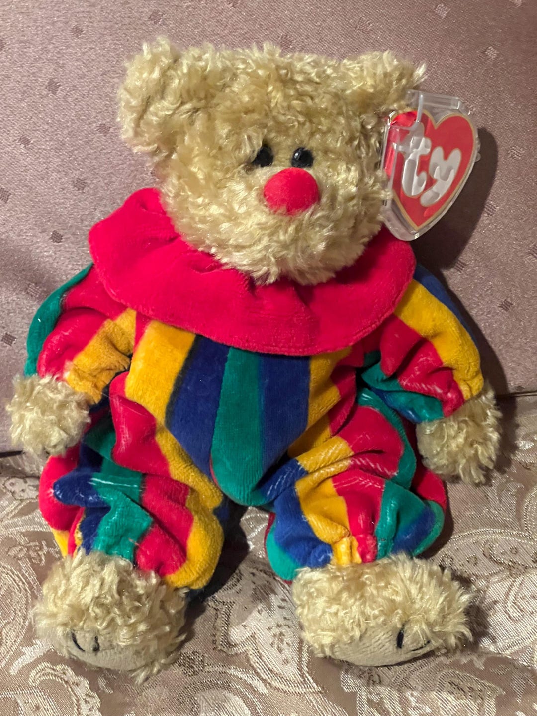 RARE 1993 Ty Beanie Baby Piccadilly the Clown ~ Attic Treasures