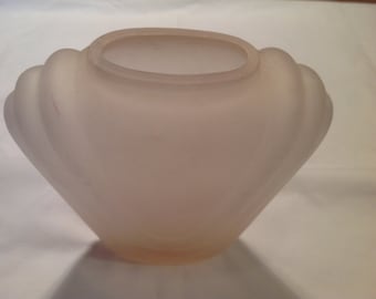 Vintage Art Deco, Frosted Flower Vase