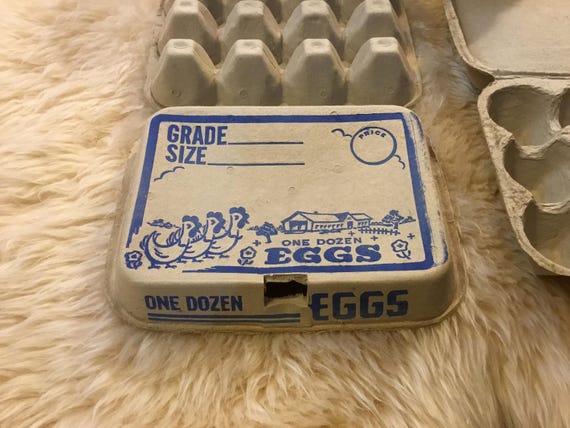 Lot of 6 NOS/MINT 1950's Cardboard Egg Cartons One Dozen Count