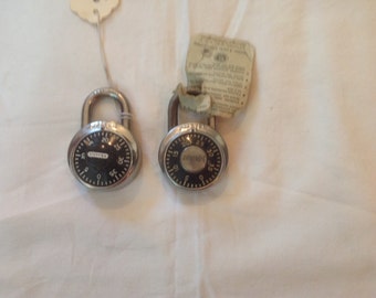 2 Vintage Master Combination Locks, Master Lock, Combination Locks.