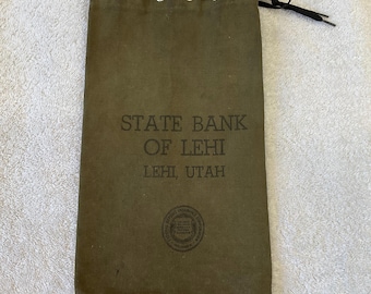 Vintage Cloth Bank Bags / Two Cloth Coin Bags / US MINT Nickle Bag