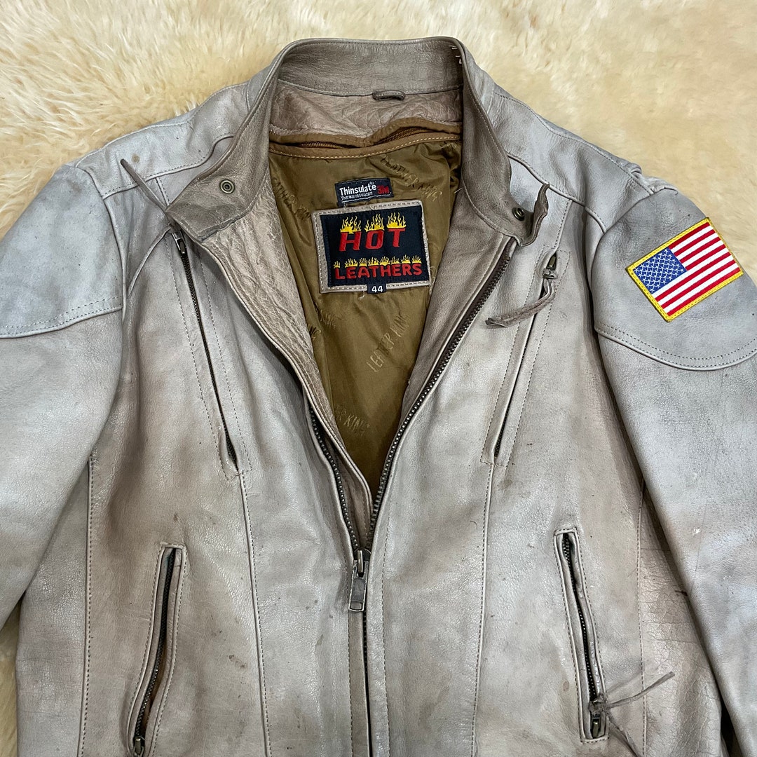 Vintage HARLEY DAVIDSON Hot Leathers Size 44 Leather Jacket