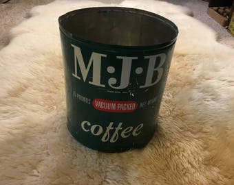 1950's MJB 15 Pound Coffee Tin MJB Co San Francisco USA