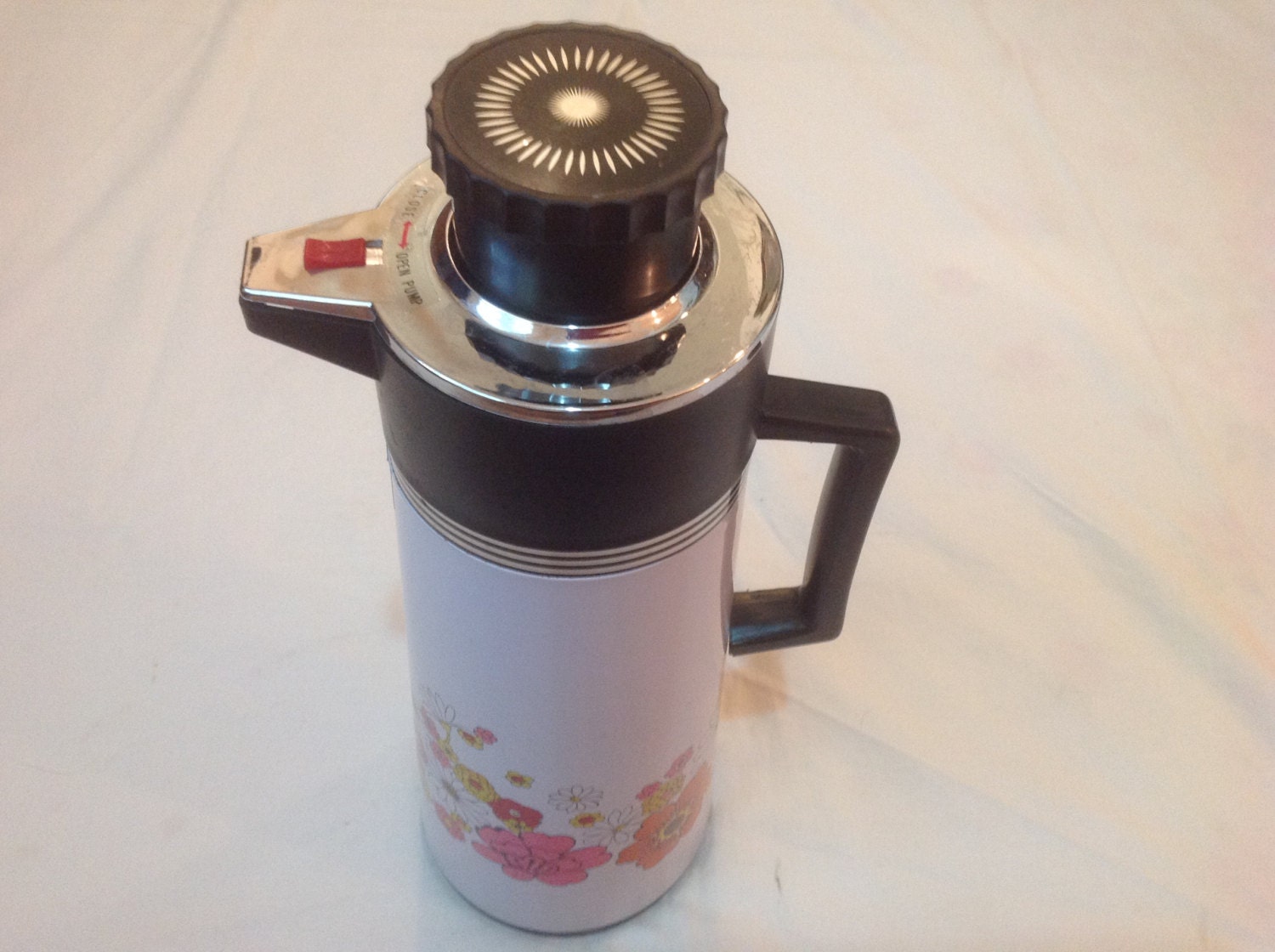RARE Kahlua Thermos Stainless Vacuum Insulated Pump Pot Coffee Dispenser  2QT