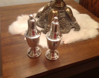 Vintage Lenox Silver Plate Salt And Pepper Shakers, Farmhouse Kitchen Decor.