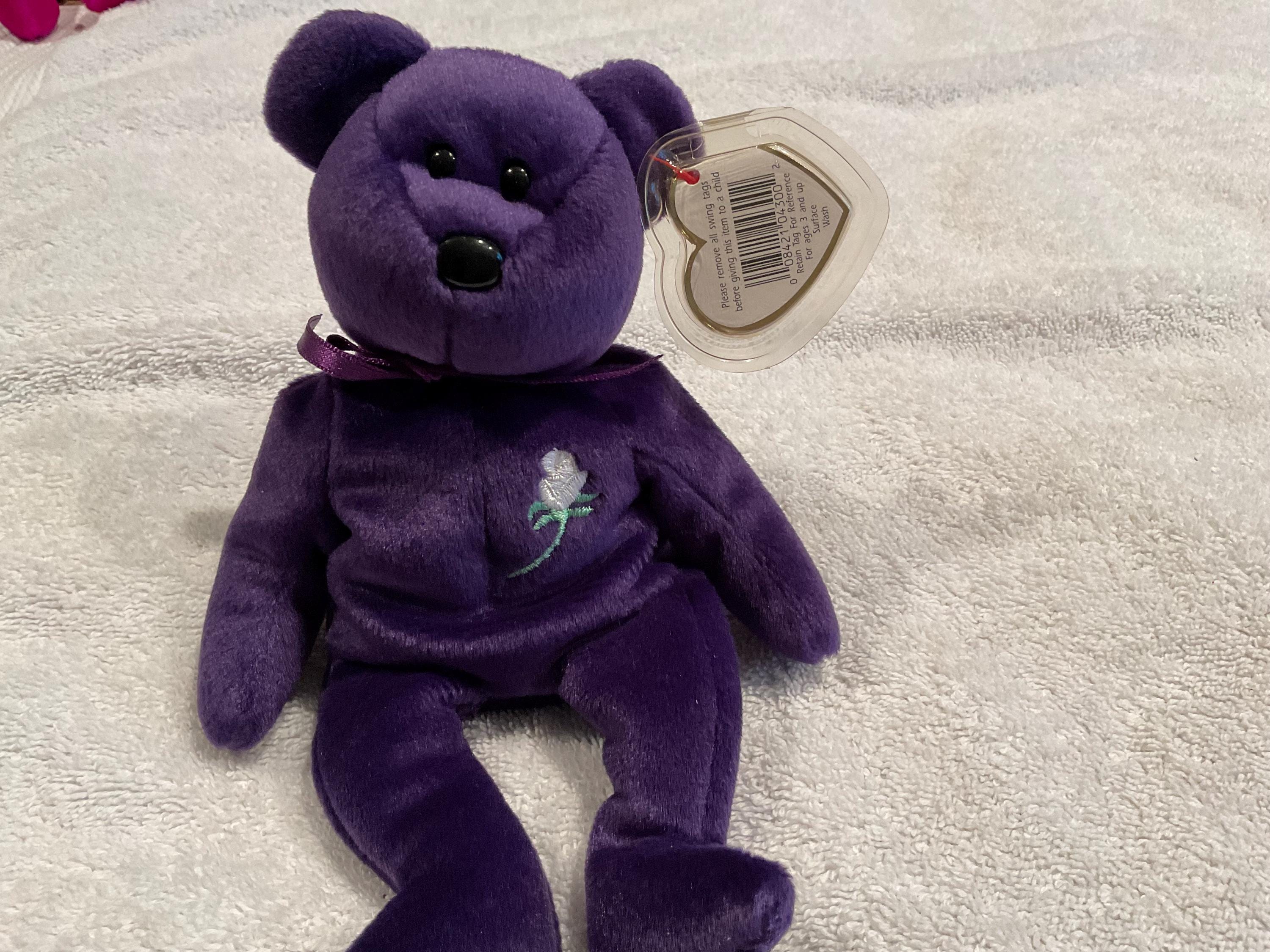 1997 Rare TY PRINCESS Diana Retired Beanie Baby Bear ~ 100% MINT