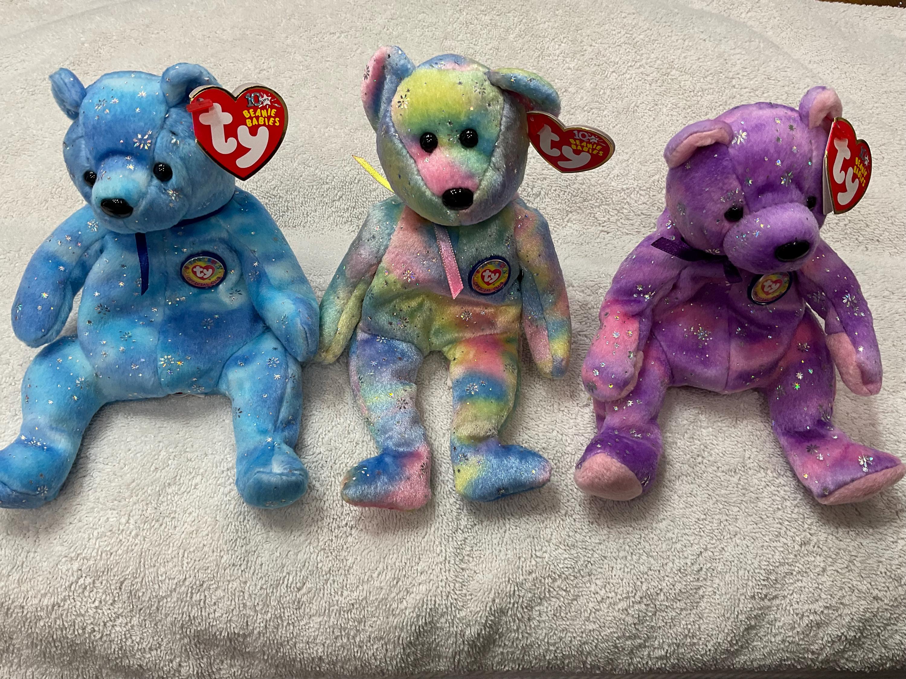 Lot of 3 Vintage TY Beanie Babies CLUBBY VI 2003 ~ New Old Stock